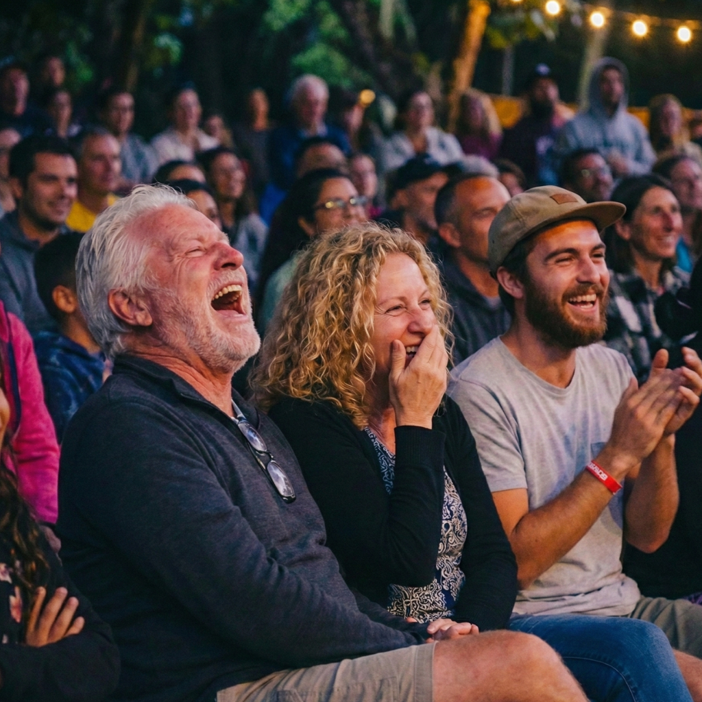 Niños riendo en el circo